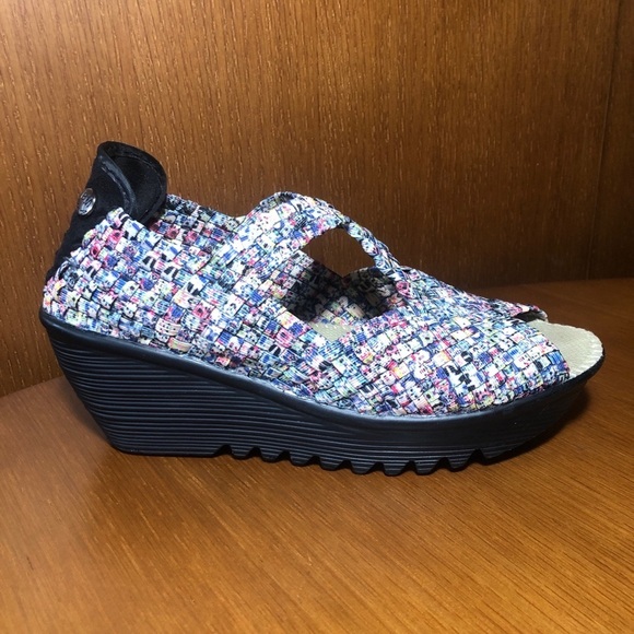 Confetti Adam Shoe by Bernie Mev ✨ Ladies size 8 (39) Heels Wedge Platform Y2K - Picture 2 of 7